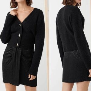 & Other Stories Heart Jacquard Gathered Mini Skirt new with tag size 4